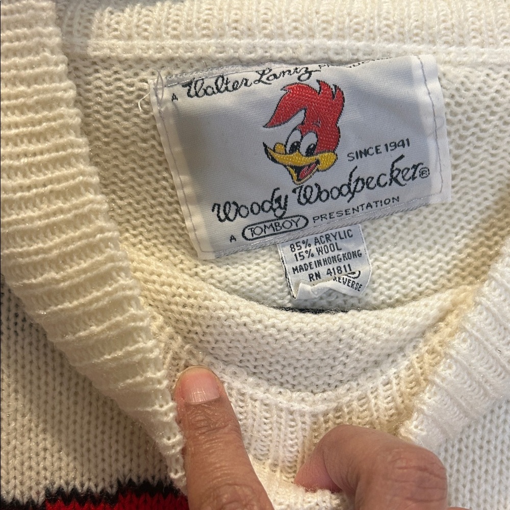 Woody Woodpecker Vintage Knit Sweater - Picture 2 of 8